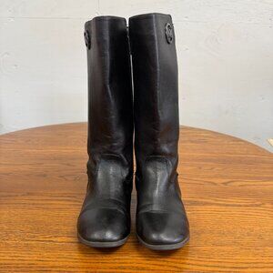 Michael Kors Emma Lily Side Zipper Black Boots Girls Size 4